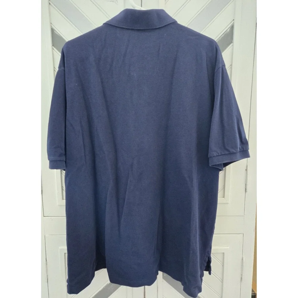 Polo Ralph Laurren Men's 2XB Navy Cotton Knit Short Sleeve Polo with Red Pony‎